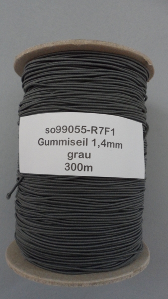 Gummiseil 1,4mm, grau, 300m