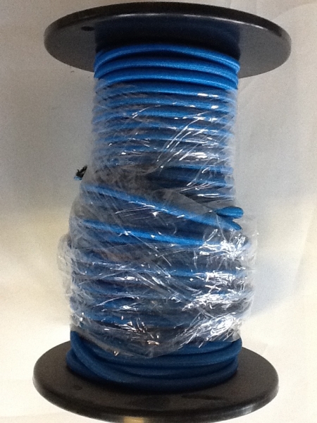 Gummiseil 8mm doppelt umflochten, blau, 95m