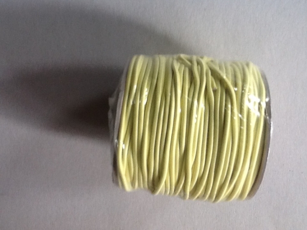Gummiseil, 2mm, hellgelb, 50m